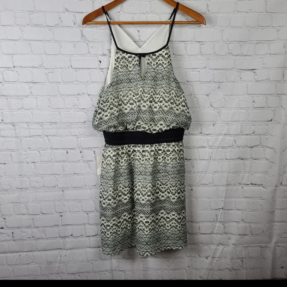 Trixxi Dress Spaghetti straps Ivory and Bl…